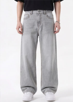 Light Gray Faded Baggy jeans