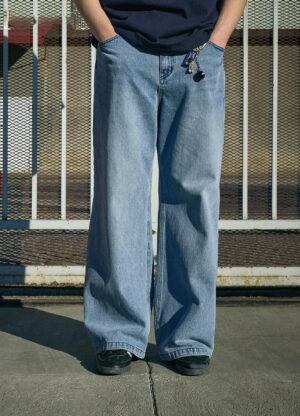 Blue Faded Baggy Jeans