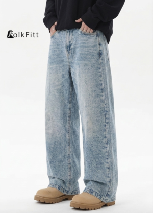Light Burn Blue Baggy Jeans