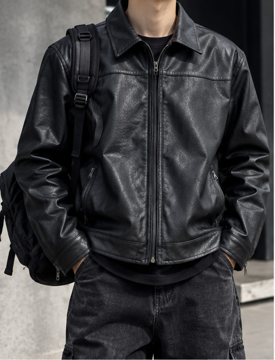 Faux Lather Jacket - Image 2
