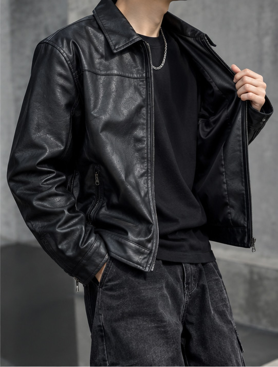 Faux Lather Jacket - Image 3