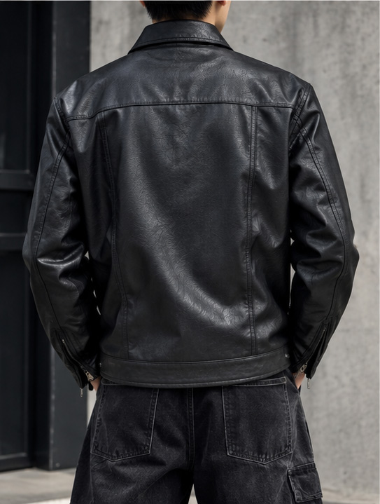 Faux Lather Jacket - Image 4