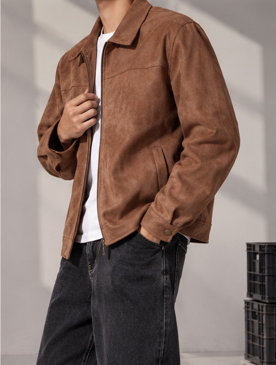 Suede Leather Jacket - Image 2